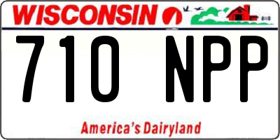 WI license plate 710NPP