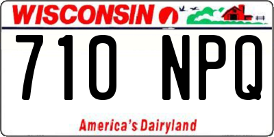 WI license plate 710NPQ