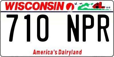 WI license plate 710NPR