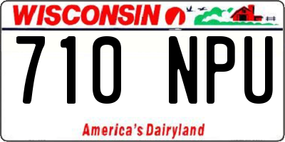 WI license plate 710NPU
