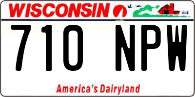 WI license plate 710NPW