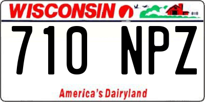 WI license plate 710NPZ