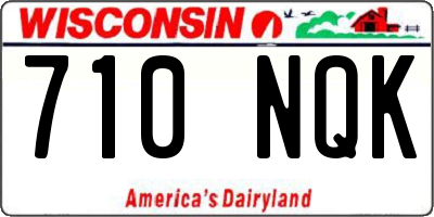WI license plate 710NQK