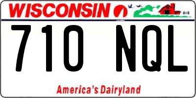 WI license plate 710NQL