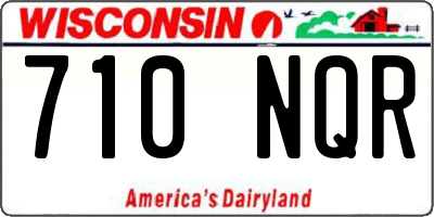 WI license plate 710NQR