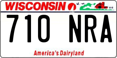 WI license plate 710NRA