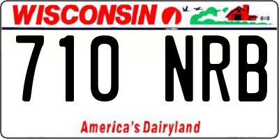 WI license plate 710NRB