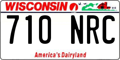 WI license plate 710NRC