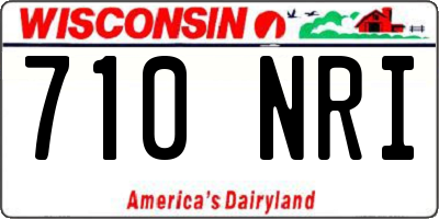 WI license plate 710NRI