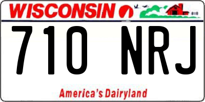 WI license plate 710NRJ