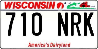 WI license plate 710NRK