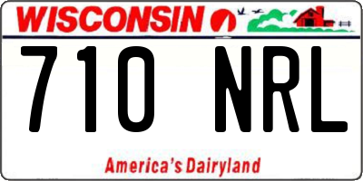 WI license plate 710NRL