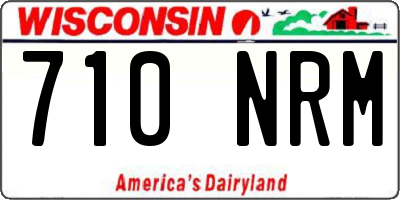 WI license plate 710NRM