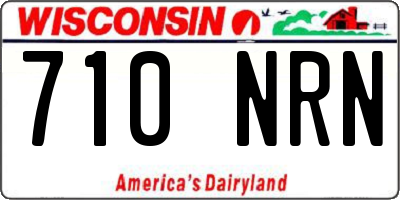 WI license plate 710NRN