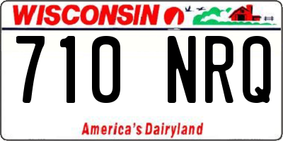 WI license plate 710NRQ