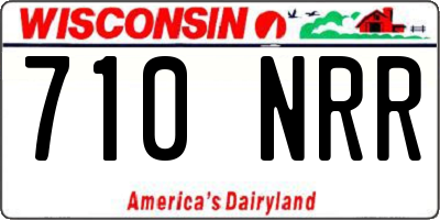 WI license plate 710NRR
