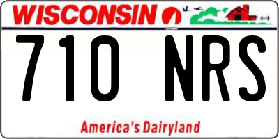 WI license plate 710NRS