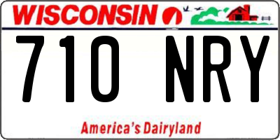 WI license plate 710NRY