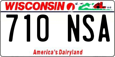 WI license plate 710NSA