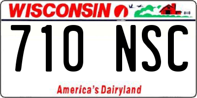 WI license plate 710NSC