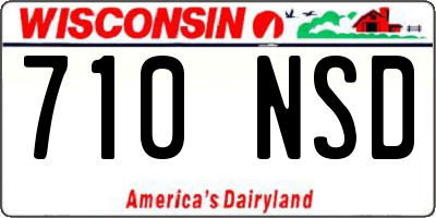 WI license plate 710NSD