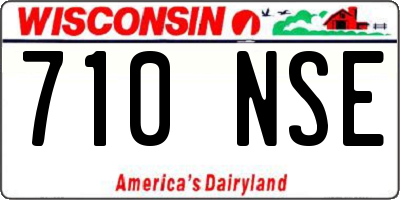 WI license plate 710NSE