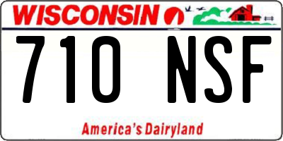 WI license plate 710NSF