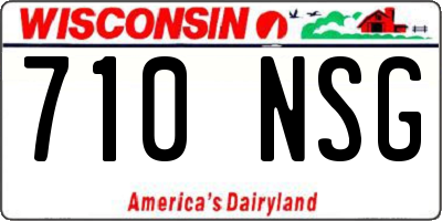 WI license plate 710NSG