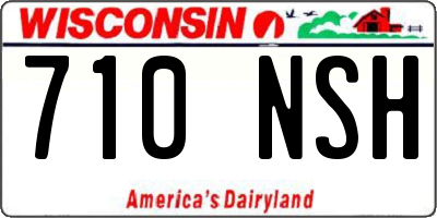 WI license plate 710NSH