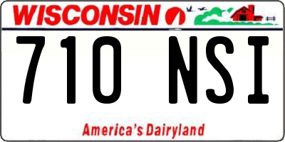 WI license plate 710NSI