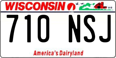 WI license plate 710NSJ