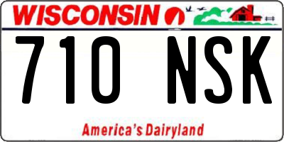 WI license plate 710NSK