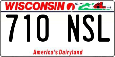 WI license plate 710NSL