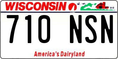 WI license plate 710NSN