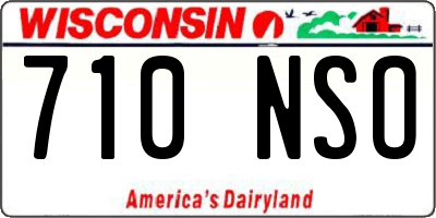 WI license plate 710NSO