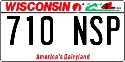 WI license plate 710NSP