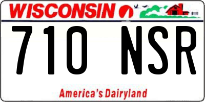 WI license plate 710NSR