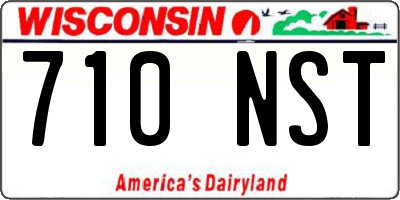 WI license plate 710NST
