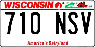 WI license plate 710NSV