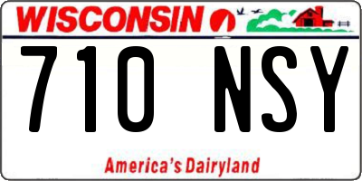 WI license plate 710NSY