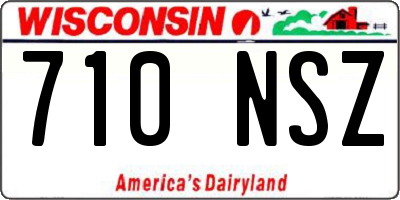 WI license plate 710NSZ