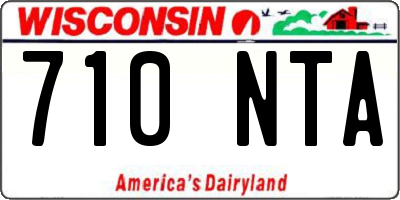 WI license plate 710NTA
