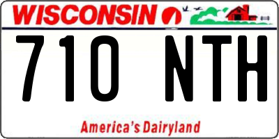 WI license plate 710NTH