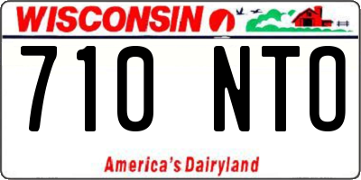 WI license plate 710NTO