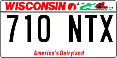 WI license plate 710NTX