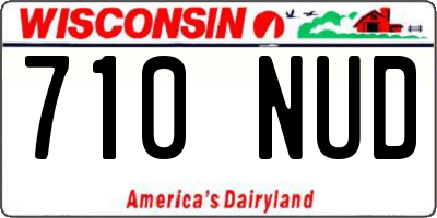 WI license plate 710NUD