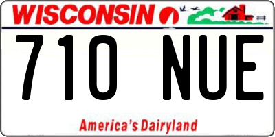 WI license plate 710NUE
