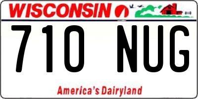WI license plate 710NUG