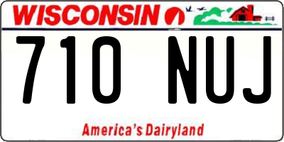 WI license plate 710NUJ