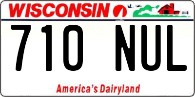 WI license plate 710NUL
